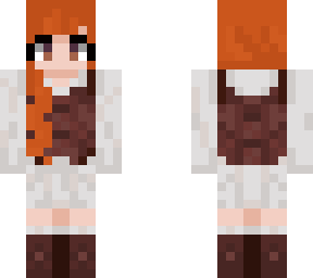- cute brown corset with white dress