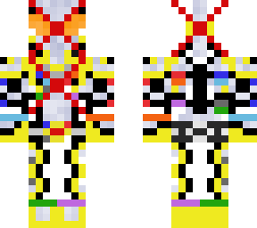Kamen Rider Crimson Rising Elemental Dragon X | Minecraft Skin