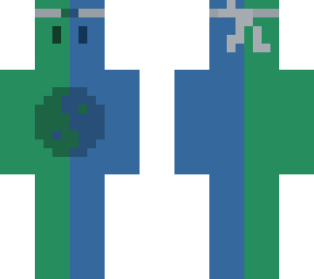 green and blue peace sign