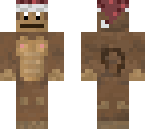 a monkey with a santa hat