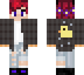 red purple duck boy