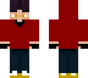 teenage boy in a red hoodie