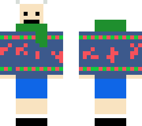 adventure time finn christmas themed