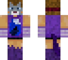 wolf mask and cat tail character