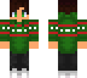 green christmas sweater skin
