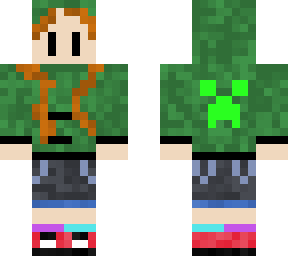 green creeper hoodie ginger hair
