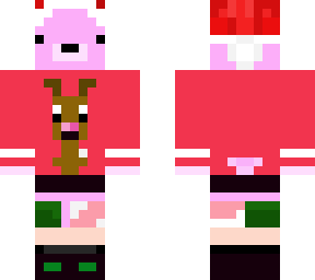 pink christmas bear