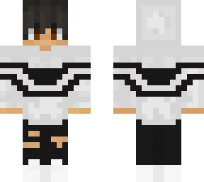 white hoodie + black stripes