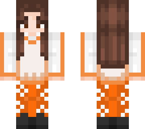 girl with orange trousers