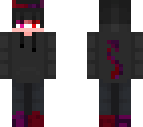 red purple mix demon boy | Minecraft Skin