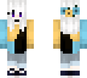 cute white hair girl