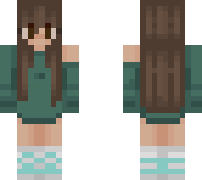 preppy teal girl skin