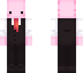 Axolotl in a suit | Minecraft Skin