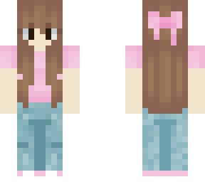 brown haired girl in pink shirt