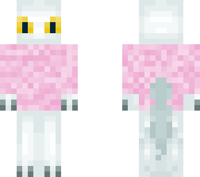 goosie-made white dragon in pink sweater