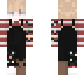 blond christmas overalls