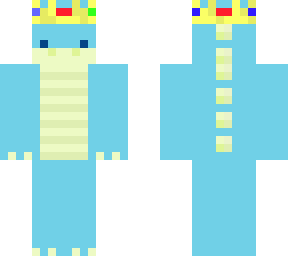 blue dinosaur with crown (edit)
