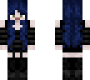 dark blue hair emo girl | Minecraft Skin