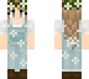 girl in daisy overalls