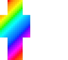 front rainbow skin template