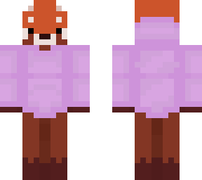 red panda in pink hoodie