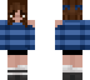 off shoulder sweater girl | Minecraft Skin