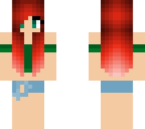 red crop top girl