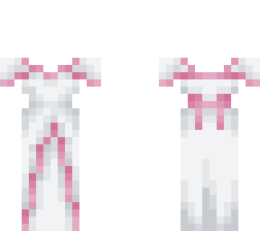 wedding dress (pink accent) // ob