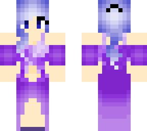 blue hair in a gown edit