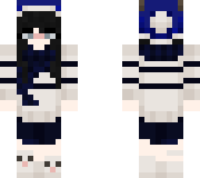blue hat blue outfit girl