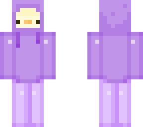 duck in purple hoodie