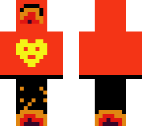 fire skin with hoodie up