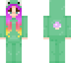 frog girl in green onesie