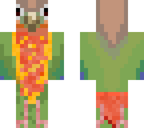 Pineapple green cheek conure Minecraft Skin