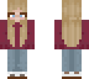burgundy shirt girl