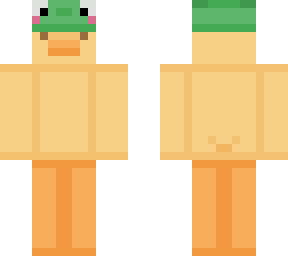 duck with frog hat