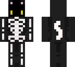 cat with skeleton costume