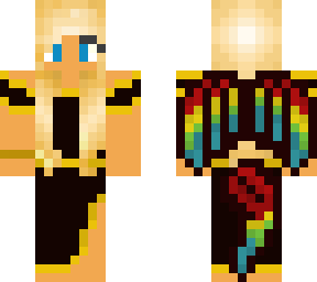 Rainbow Dragon Lady | Minecraft Skin