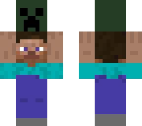 steve holding creeper