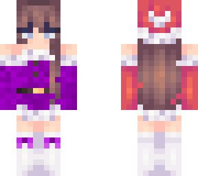 purple and red christmas girl.