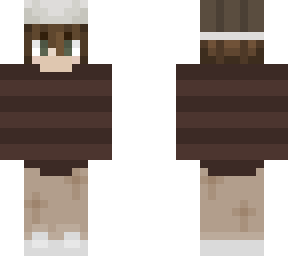 pilot hat ushanka brown hair boy brown sweater