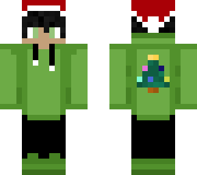 (reskin) green christmas hoodie