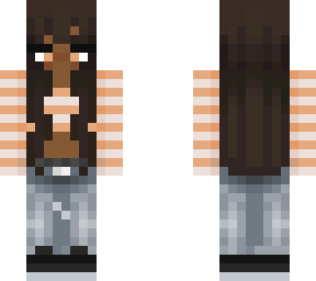cute black girl orange themed <3
