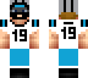 carolina panthers white uniform combo 2 *updated* *with visor* *adam thielen*