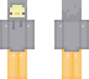 duck in grey sweater