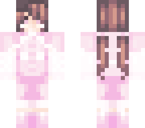 pink winter outfit - hood off