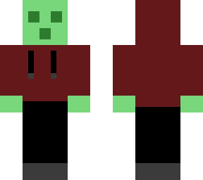 slime wearing red hoodie