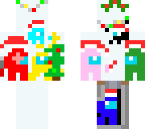 merry beanmas (among us pixel art)