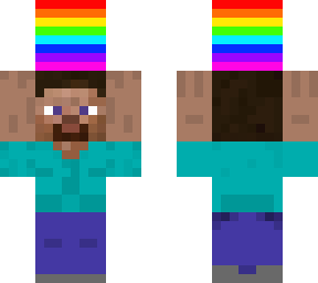 steve holding a rainbow