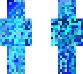a blue mess